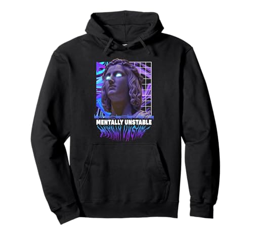 Mentally Unstable - Sad Aesthetic Edgy Streetwear Pullover Hoodie von Aesthetic Vaporwave Grunge Goth Geschenkidee