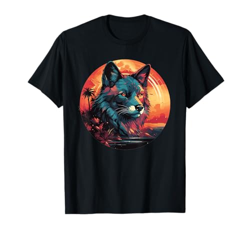 Sunset Wolf I Wolf für Kinder T-Shirt von Aesthetic Wolf Art