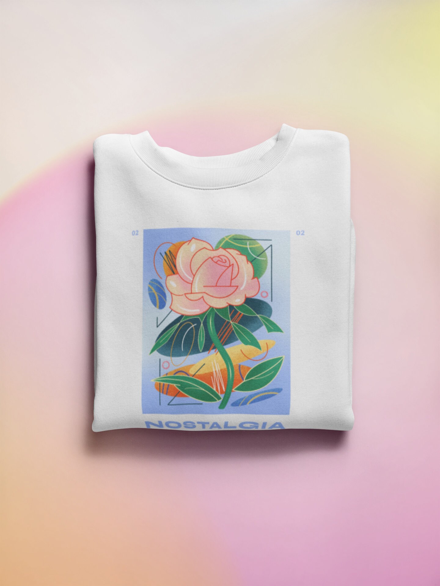 Abstraktes Lilie Fleurs Blumen Daisy T Shirt - Kunst Zeichnung Malerei Retro Weiße Bunte Blume Medley von AestheticGoodsStudio