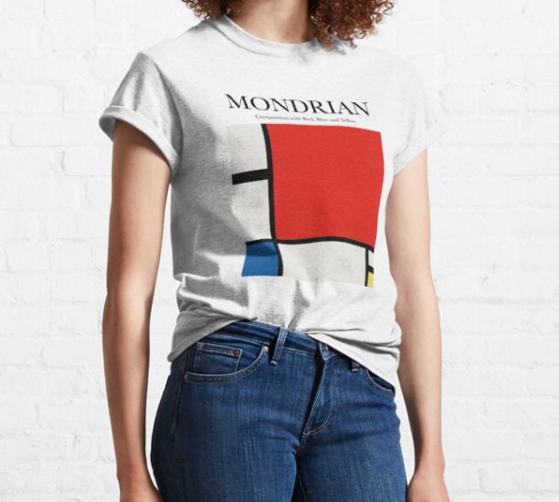 Composition Ii in Rot, Blau Und Gelb T-Shirt Mondrian/%100 Baumwolle Moderne Kunst Kubismus Impressionismus von AestheticGoodsStudio