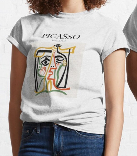 Picasso Head Of A Woman T-Shirt/Kubismus Moderne Kunst %100 Premium Baumwolle von AestheticGoodsStudio