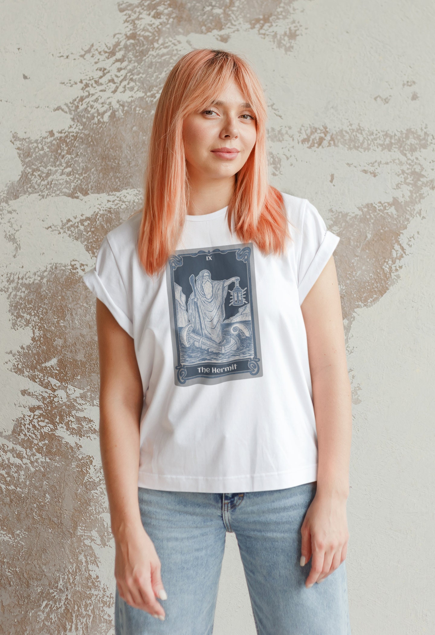 The Hermit Tarot Card T-Shirt - %100 Premium Baumwolle Zodiacs von AestheticGoodsStudio