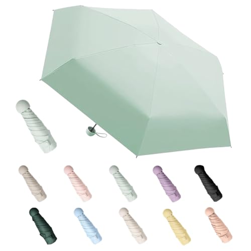 Aethryon Mini Reise Regenschirm, Regen- oder Sonnenschein für den Außenbereich, Sonnenschirm Tragbar, UV-Schutz-Regenschirm, Reise Tragbarer Taschenschirm,(rounded) von Aethryon