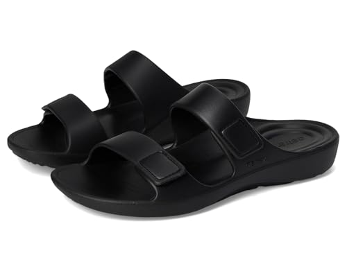 Aetrex Kaia Slide Sandalen, zwei Bänder, Schwarz , 41 EU von Aetrex