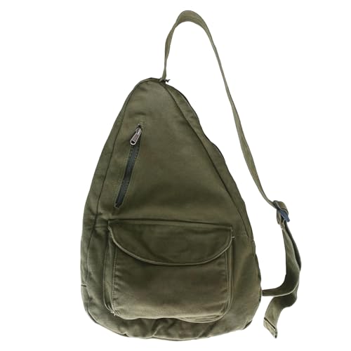 Aewob Canvas-Brusttasche für Damen, Umhängetasche, solide, Tagesrucksack, legere Bauchtasche für Mädchen, grün, Einheitsgröße Aewob Canvas-Brusttasche für Damen, Umhängetasche, solide, Tagesrucksack, legere Bauchtasche für Mädchen, grün, Einheitsgröße von Aewob