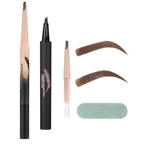 Augenbrauenstift – Microblading-Augenbrauenstift-Set, mit Mikro-Gabelspitze und präziser Pinselspitze, für natürliche, haarähnliche Augenbrauen, hält den ganzen Tag, Grauschwarz Augenbrauenstift – Microblading-Augenbrauenstift-Set, mit Mikro-Gabelspitze und präziser Pinselspitze, für natürliche, haarähnliche Augenbrauen, hält den ganzen Tag, Grauschwarz von Aexpath