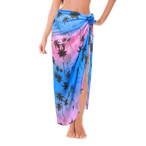 AffeGifts Damen Sarong Pareo,Long Sarong Tuch Damen Chiffon Strandtuch Sarongs Pareo Tuch Bikini Cover Up Strandkleid Wickelrock Strand Lang für Mädchen Swimming Summer Beach Pool von AffeGifts