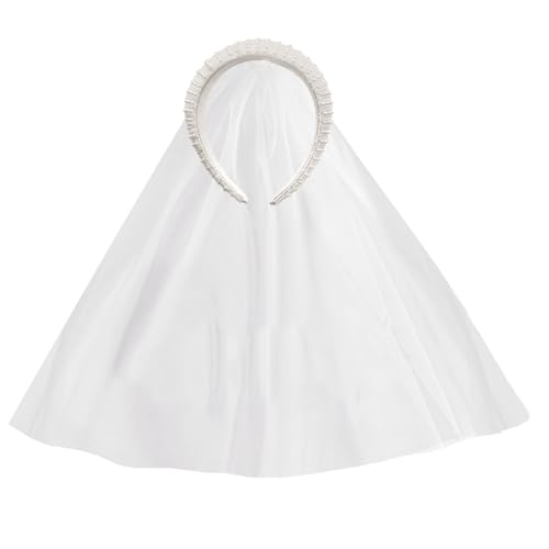 Bride Haarreif, Perlen Haarreif Braut Haarreif Mit Abnehmbarem Schleier Bride To Be Haarreif Mit Schleier Stirnband Hochzeit für Junggesellenabschied Brautdusche Verlobung Junggesellenabschied von AffeGifts