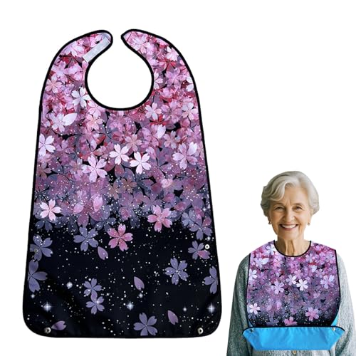 Lätzchen senioren für Frauen, kleiderschutz für erwachsene für ältere Blume Wasserdichte Erwachsene Fütterungs Lätzchen mit Crumb Catcher Wiederverwendbare Kleidung Protektor Behinderung Lätzchen für von AffeGifts