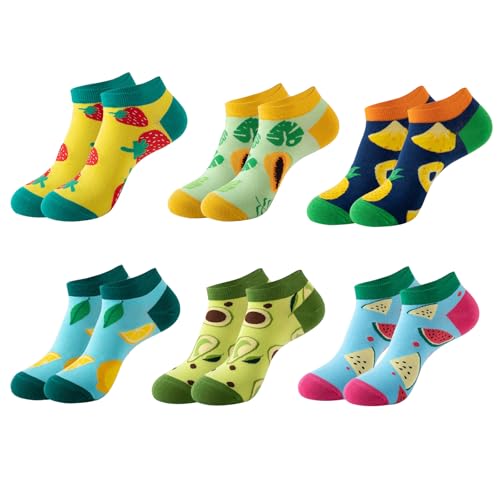 Socken mit Motiv Damen Lustige Socken Frauen Damen Ankle Socks Geschenk Bunte Socken für Mädchen 6 Paare von AffeGifts