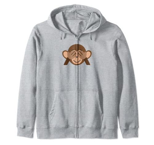 Comic Affe mit Hände vor seinen Auge für Herren Damen Kinder Kapuzenjacke von Affen Bekleidung, Affengeschenke Geschenk Ideen