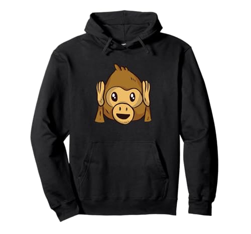 Comic Affe mit buntem Hintergrund für Herren Damen Kinder Pullover Hoodie von Affen Bekleidung, Affengeschenke Geschenk Ideen