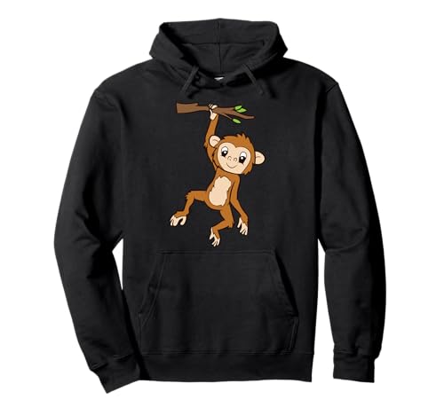 Äffchen am Ast Süßer Hängender Baby Affe Kinder Affe Pullover Hoodie Äffchen am Ast Süßer Hängender Baby Affe Kinder Affe Pullover Hoodie von Affen Bekleidung und Affengeschenke