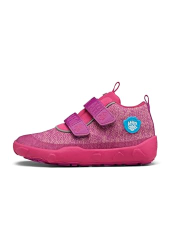 Affenzahn Barfußschuh Knit Happy mit Klettverschluss, Vegan, rutschfest, Flexibel, Reflektierend, besonders leicht in Größe 21-32 von Affenzahn