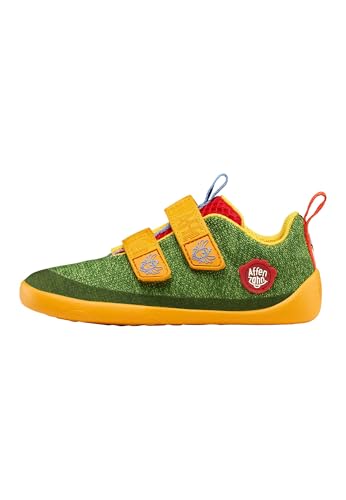 Affenzahn Barfußschuh Knit Happy mit Klettverschluss, Vegan, Rutschfest, Flexibel, Reflektierend, besonders leicht in Größe 21-32 Paradiesvogel AW22 - Bunt von Affenzahn