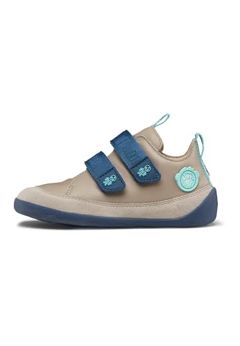 Affenzahn Barfußschuh Leder Buddy super weich mit Klettverschluss Frühling Sommer Herbst Größe 21-32 Oktopus - Beige, 22 EU von Affenzahn