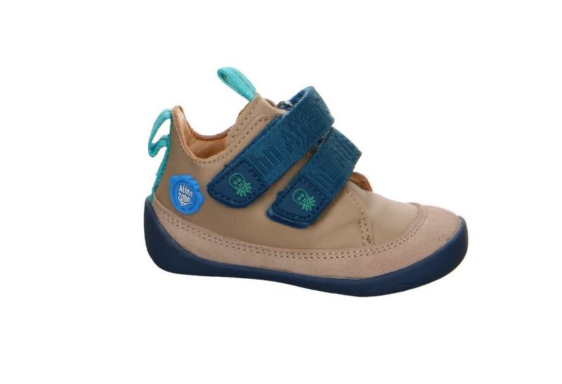 Affenzahn Fond Of Buddy Forever Leder Klettlauflern Jungen beige Lauflernschuh von Affenzahn