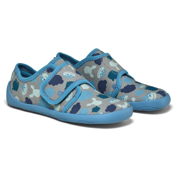 Affenzahn - Kid's Hausschuh Baumwolle Movy - Hüttenschuhe Gr 31 blau von Affenzahn