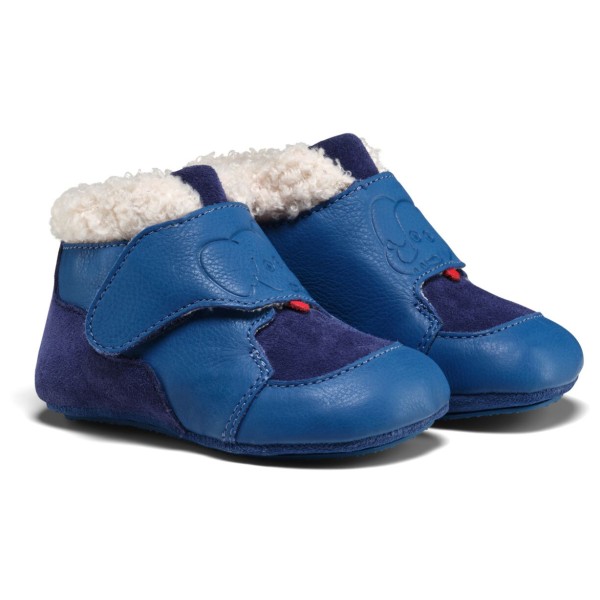 Affenzahn - Kid's Krabbelschuh Leder Growy - Barfußschuhe Gr 22/23 blau von Affenzahn