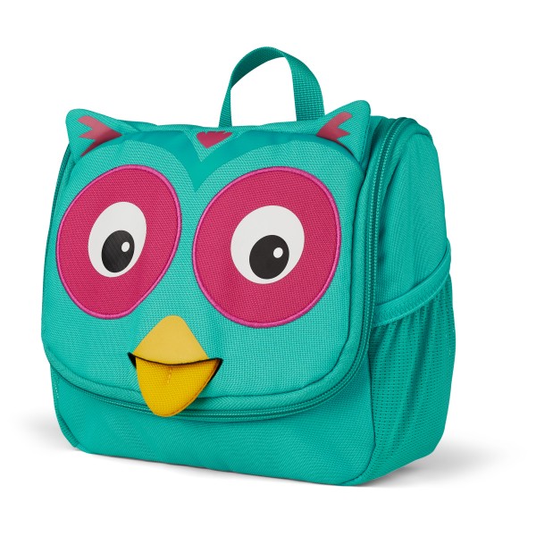 Affenzahn - Kid's Toiletry Bag Eule - Kulturbeutel Gr 2 l torquoise von Affenzahn