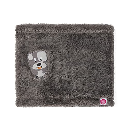 Affenzahn Unisex Kinder Hund Plüsch-Schlauchschal, Grau, One Size von Affenzahn