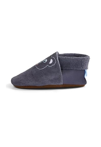 Affenzahn Krabbelschuh, Babyschuh aus Leder für Mädchen und Jungen - Koala, Grau,Large von Affenzahn