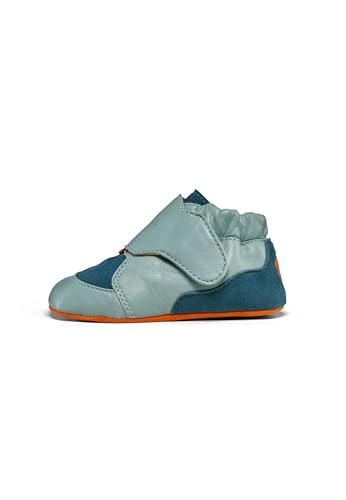 Affenzahn Krabbelschuh Leder Crawly Babyschuh aus Leder für Mädchen und Jungen Klettverschluss weich flexibel rutschfest Lauflernschuhe Hase - Petrol von Affenzahn