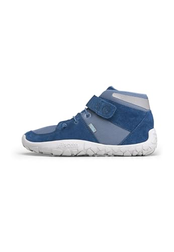 Affenzahn Mid Sneaker Leder Dreamer Wasserdicht Atmungsaktiv Barfuß Ledersneaker Klettverschluss Größe 31-37 Kollektion 2022 Mitternachtsblau - Blau von Affenzahn