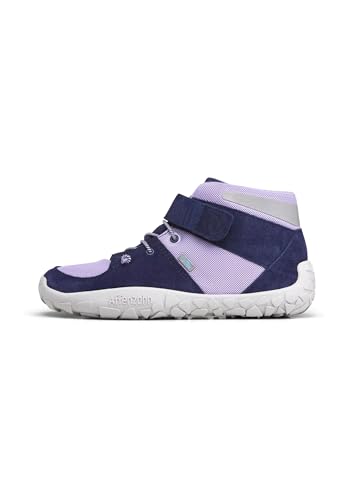 Affenzahn Mid Sneaker Leder Dreamer Wasserdicht Atmungsaktiv Barfuß Ledersneaker Klettverschluss Größe 31-37 Kollektion 2022 Lavendel - Lila von Affenzahn