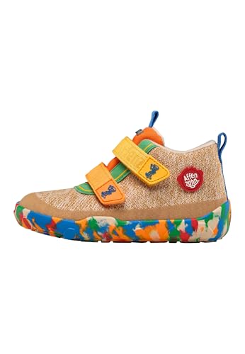 Affenzahn Übergangsschuh Knit Happy wasserdicht atmungsaktiv vegan mit Kaltfutter, Klettverschlüssen und Rutschfester Sohle Größe 21-32 von Affenzahn