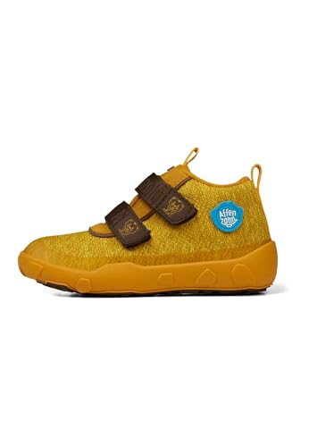 Affenzahn Übergangsschuh Knit Happy wasserdicht atmungsaktiv vegan mit Kaltfutter, Klettverschlüssen und Rutschfester Sohle Größe 21-32 von Affenzahn