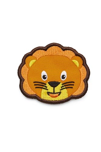 Affenzahn Unisex Kinder Löwe VE3 Klett-Badges, Gelb-Braun von Affenzahn