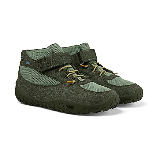 Affenzahn Wintersneaker Wolle Dreamer wasserdicht, warm gefüttert aus recycelter Wolle Größe 31-37 Waldgrün - Grün von Affenzahn