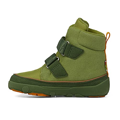 Affenzahn Winterstiefel Vegan Comfy warm gefüttert, wasserdicht vegan mit Kletterverschlüssen, Größe 21-32 Drache - Grün von Affenzahn