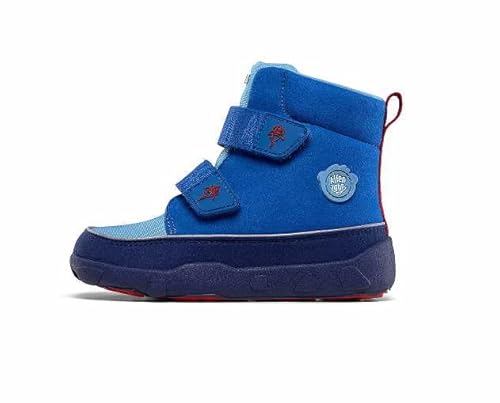 Affenzahn Winterstiefel Vegan Comfy warm gefüttert, wasserdicht vegan mit Kletterverschlüssen, Größe 21-32 Hai - Blau von Affenzahn