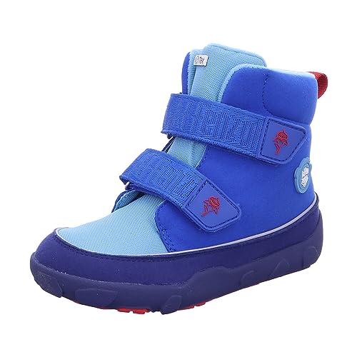 Affenzahn Winterstiefel Vegan Comfy warm gefüttert, wasserdicht mit Kletterverschlüssen, Größe 21-32 Hai - Blau von Affenzahn