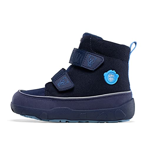 Affenzahn Minimal Midboot Comfy Walk Wolle, 25/25 Kinder, Bär blau von Affenzahn