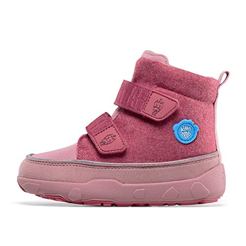 Affenzahn Minimal Midboot Comfy Walk Wolle, 26/26 Kinder, Einhorn pink von Affenzahn