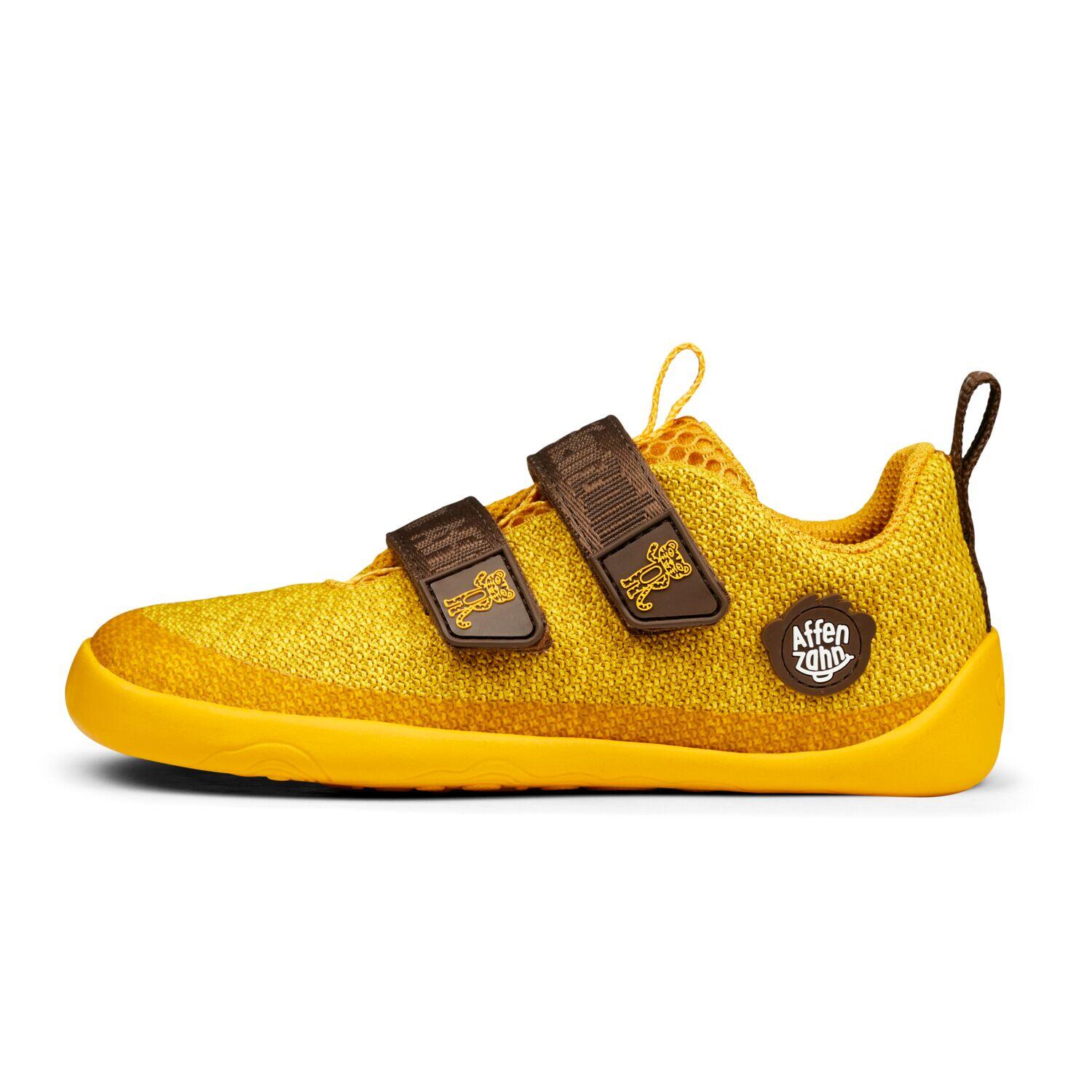 Halbschuh Knit Happy Tiger Gelb, Braun - Gr. - 29 von Affenzahn