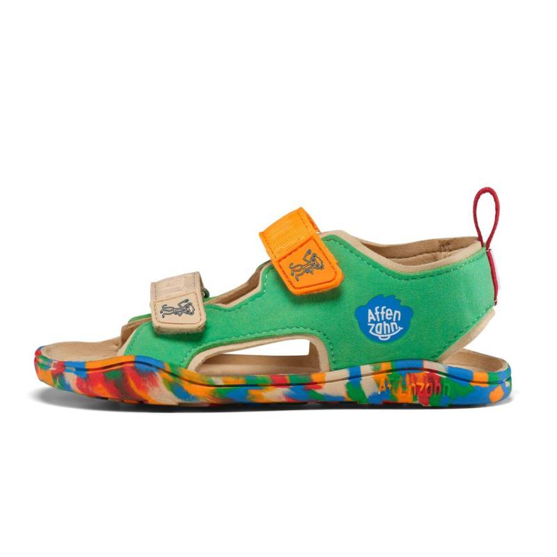 Sandale Vegan Airy Affenzahn 1 Grün, Bunt - Gr. - 32 von Affenzahn