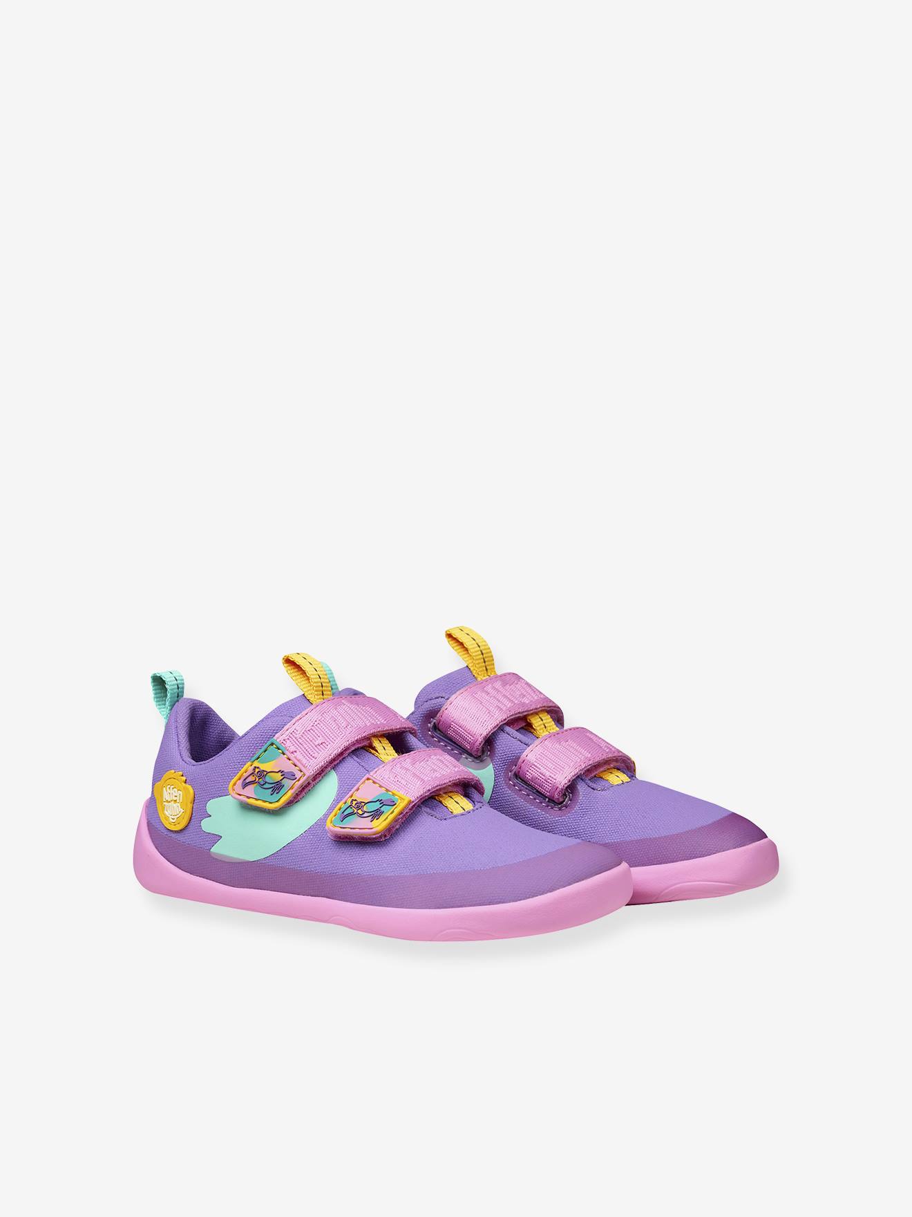 Vegane Kinder Barfußschuhe aus Baumwolle Lucky Affenzahn lavandel von Affenzahn