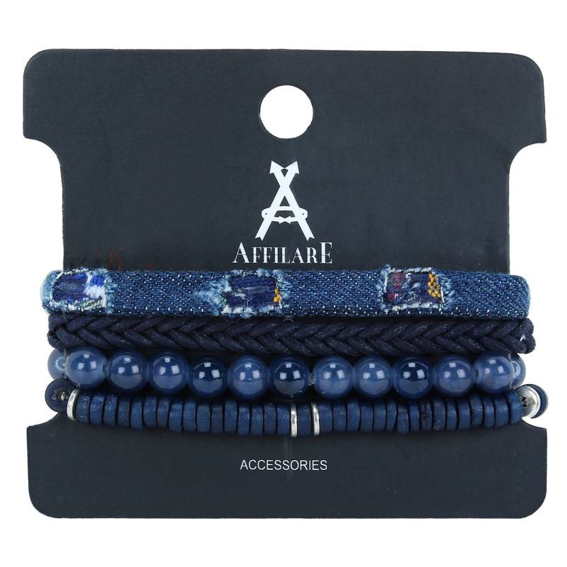 Affilare Perlen Lederarmband Set Geflochtenes Herren Armband von AffilareShop