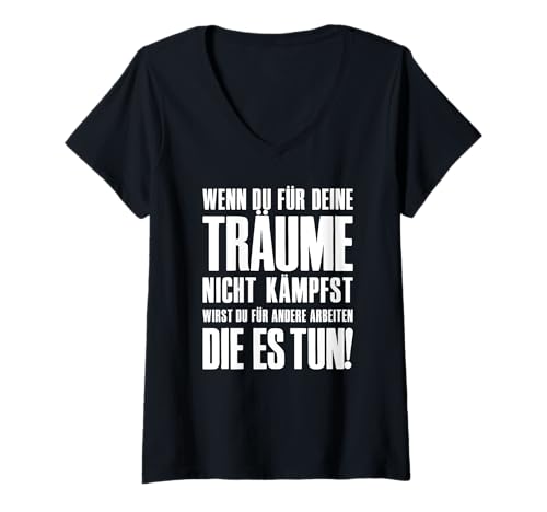 Damen Deine Träume Erfolg Online Business Affiliate Marketing T-Shirt mit V-Ausschnitt von Affiliate Marketing Online-Business Designs