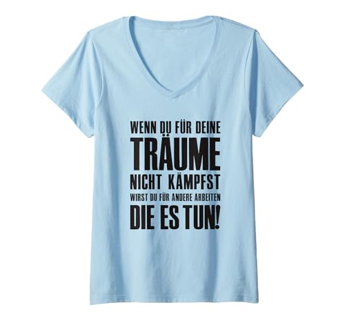 Damen Deine Träume Erfolg Online Business Affiliate Marketing T-Shirt mit V-Ausschnitt von Affiliate Marketing Online-Business Designs