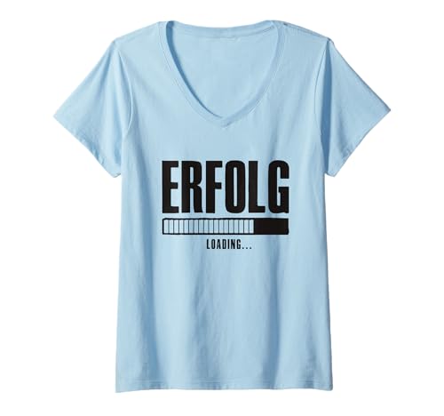 Damen Erfolg Loading Spruch Online Business Affiliate Marketing T-Shirt mit V-Ausschnitt von Affiliate Marketing Online-Business Designs