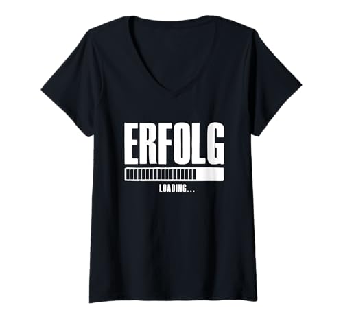 Damen Erfolg Loading Spruch Online Business Affiliate Marketing T-Shirt mit V-Ausschnitt von Affiliate Marketing Online-Business Designs