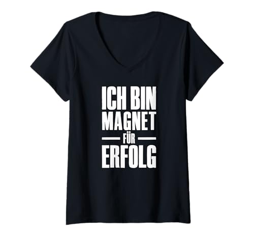 Damen Erfolgsspruch Erfolg Online Business Affiliate Marketing T-Shirt mit V-Ausschnitt von Affiliate Marketing Online-Business Designs
