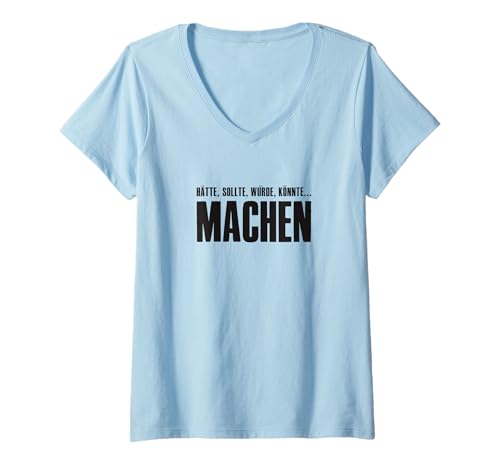 Damen Machen Erfolgsspruch Online Business Affiliate Marketing T-Shirt mit V-Ausschnitt von Affiliate Marketing Online-Business Designs