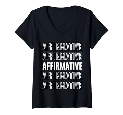 Damen Affirmativ T-Shirt mit V-Ausschnitt Damen Affirmativ T-Shirt mit V-Ausschnitt von Affirmative Apparel