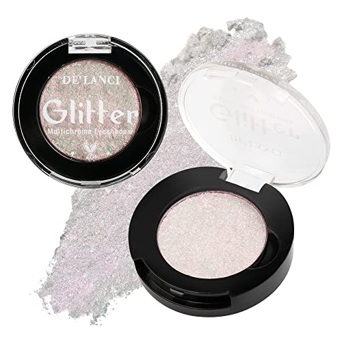 Afflano Glitzer Lidschatten Schimmern Lidschatten Makeup, Farbwechsel Duo Chrom Eyeshadow,Einzelner Holographischer Hochpigmentierter Multichrom-Lidschatten, Chamäleon Rosa Gesicht Highlighter Makeup von Afflano
